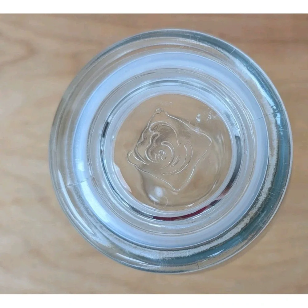 Home Interior Candle Jar with Lid Empty 6.5 X 3 x 5 Clear 2 Piece